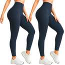 Kit 2 Calças Legging Femininas Suplex Liso - Zero Transparência E Cintura Alta