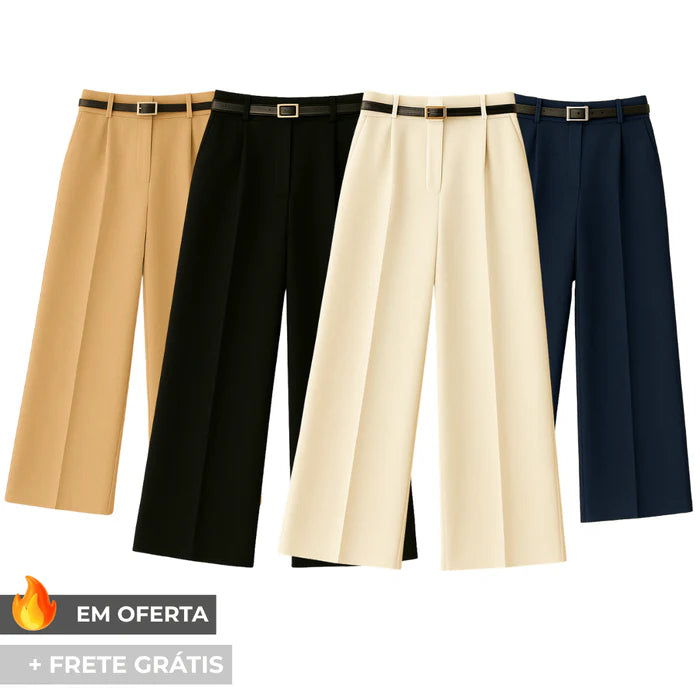 KIT 4 Calças Pantalona em Alfaiataria