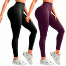 Kit 2 Calças Legging Femininas Suplex Liso - Zero Transparência E Cintura Alta