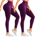 Kit 2 Calças Legging Femininas Suplex Liso - Zero Transparência E Cintura Alta