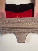 Kit de Calcinhas Modeladora Cinta Alta - Renda Luxo