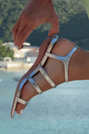 Multi Strap Sandal in Silver