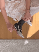 Buckle Slingback in Silver