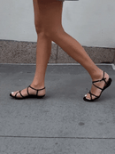Black strappy sandals